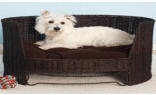 The Refined Canine Wicker cat Day Bed