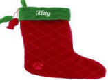 FREE Personalization Cat Christmas Stocking