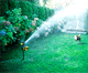 Cat will stay away with this repellent motion detector sprinkler system standing guard over your yard or garden.
