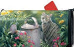 Sabrina's Garden Tabby Cat Magnetic Mailbox Cover