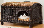 Two Tier wicker Cat Bed