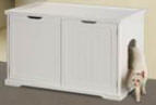 Merry Products White Jumbo Washroom Bench Cat Litter Box Cover (21.25