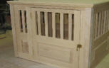 Solid Ash Wooden Dog Crate with Side Door Option