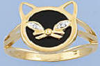 Diamond Cat Face Ring