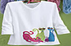 Sophisticated Cat apparel Embroidered Top cat apparel