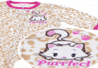 Ivory Purrfect Kitty Footed Sleeper for Infant and Toddler Girls