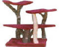 3 Level Rustic Cat Furniture Tree