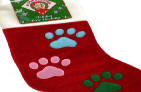 NEW! Holiday 3 Color Paw Stocking - LARGE