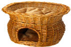 wicker cat bed